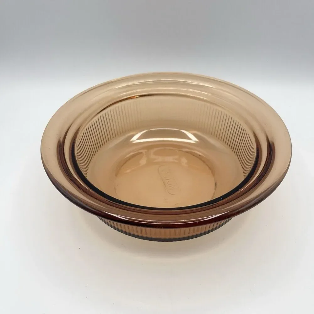 Vintage Vision Corning (V-30-B) Amber Glass Bowl Pyrex - No Lid
